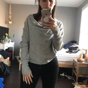 Grey cowl neck sweater